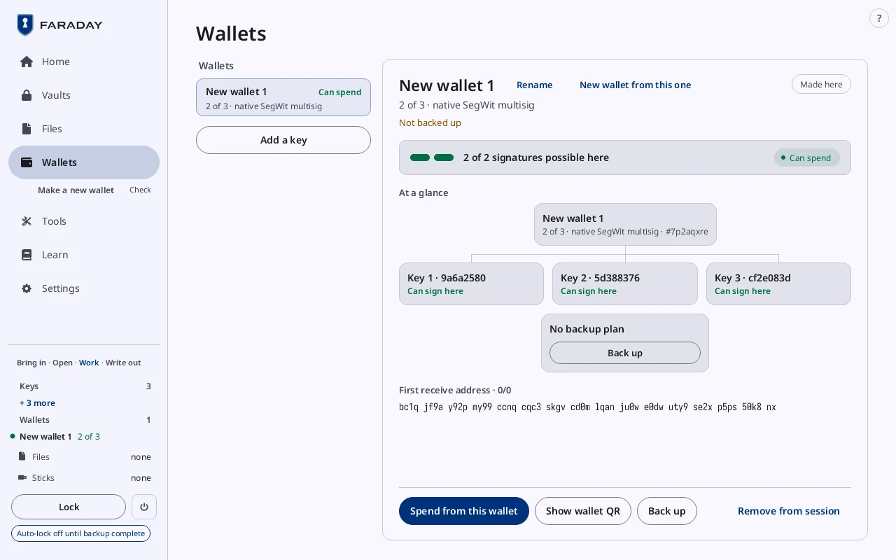 The wallet card.